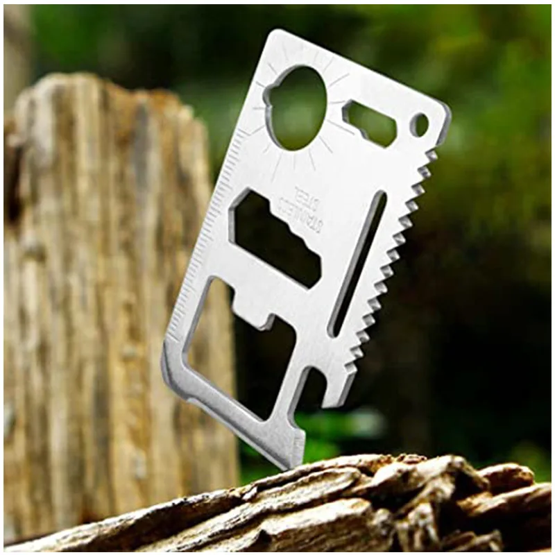 

Outdoor Hiking Pocket Tool Credit Card 11 In 1 Portable Outdoor Camping Survival Multi-Tool Tourism Equipment