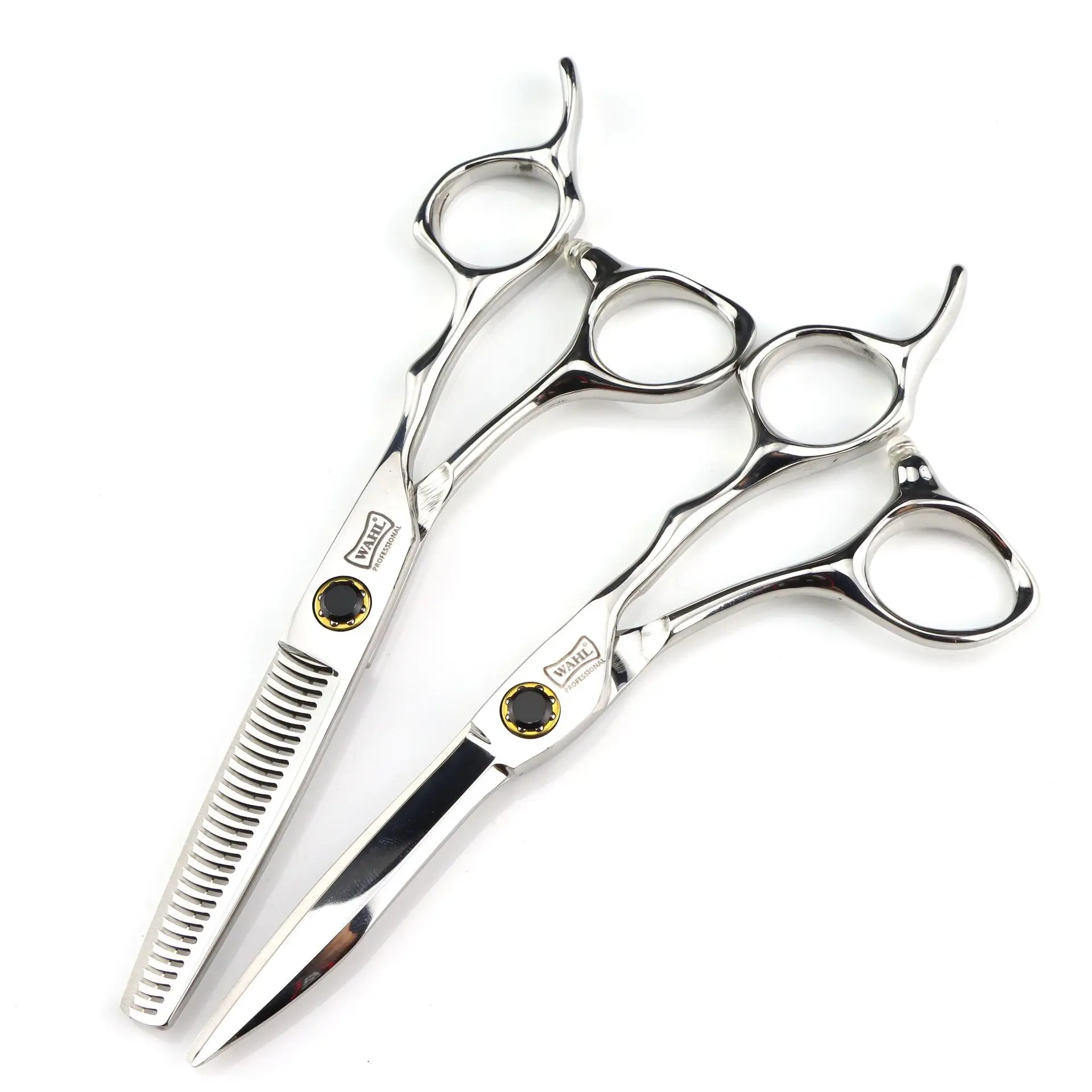 

6.0 "black bearing screws personality haircut scissors Flat scissors