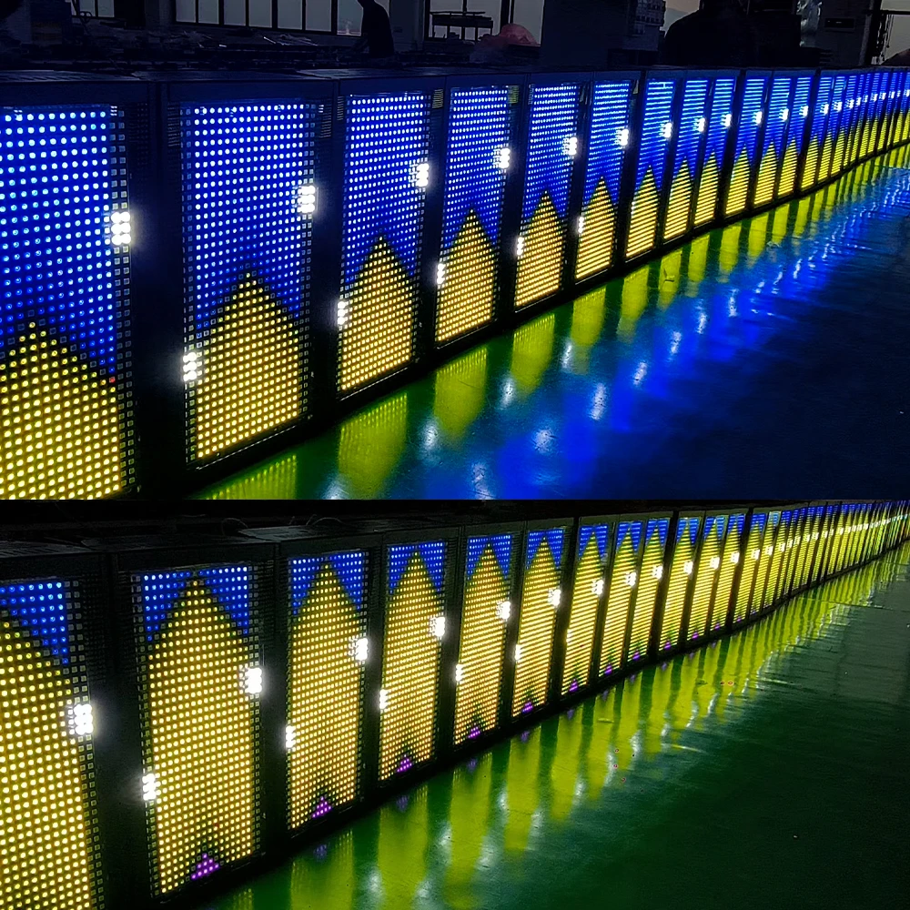 Фото 1/4 шт. 200 Вт 576RGB + 144 белые светодиодные стробоскопы DMX супер яркий Uplight DMX512 Dj Disco Wash Bar вечерние сценические эффекты освещения №4