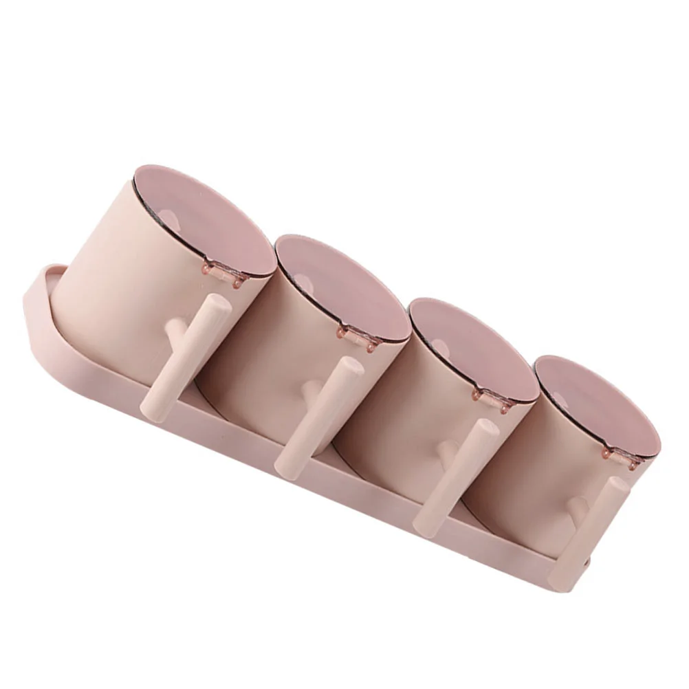 

Seasoning Jar Kitchen Condiment Box Storage Canisters Rack Pots Container Can Acrylic Bottles Round Salthousehold Home