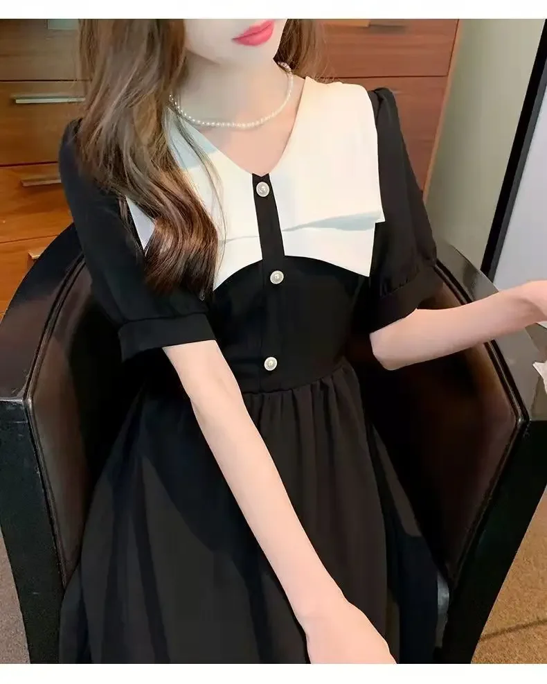 Новинка лета 2024 стильное французское нежное платье с длинным рукавом