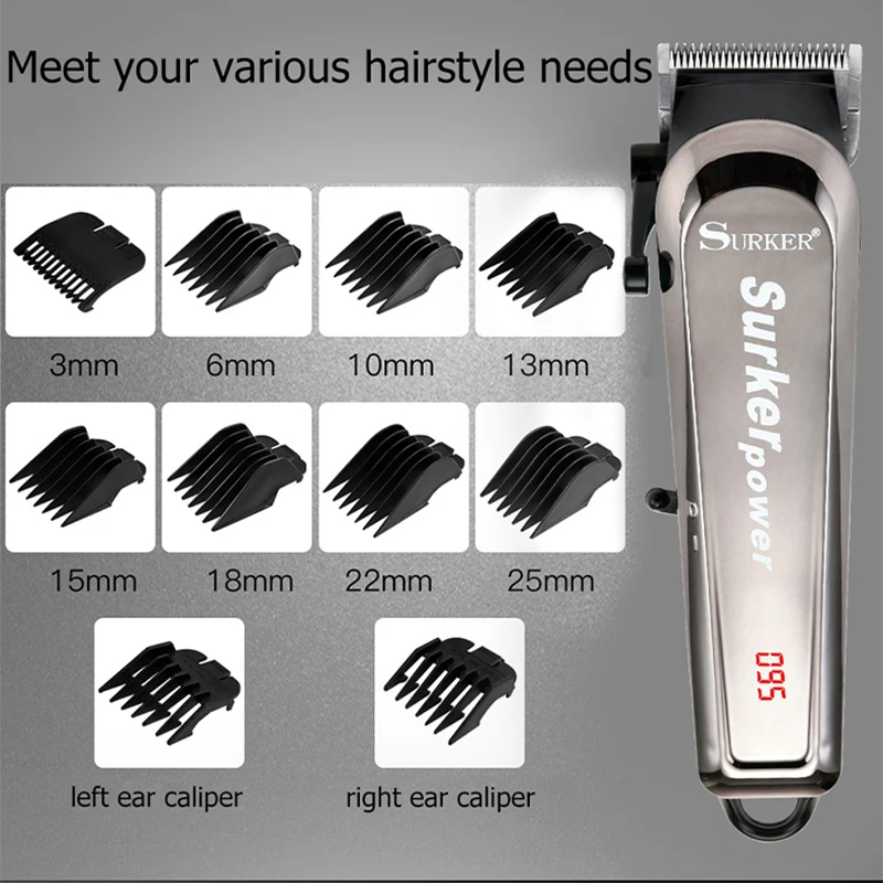 

2022 New Men's Professional Oil Head Hair Clipper USB Rechargeable Cordless Men's Beard Trimmer Adult Child Hair Clipper