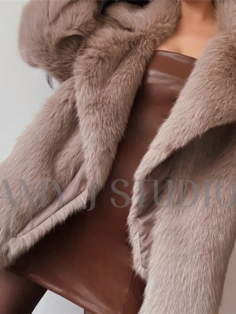 Новая женская зимняя одежда womtecha пальто из искусственного меха куртка Большие