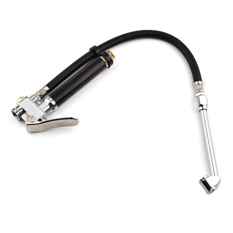 

Commercial Grade Dual for Head Tire Inflator Gauge with Air Hose Bayonet Style Tire Inflator Gauge Heavy Duty