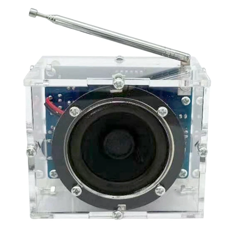 

DIY Radio Electronic Kit Parts 51 Single-Chip FM Audio Machine Mini Digital Radio(US Plug)