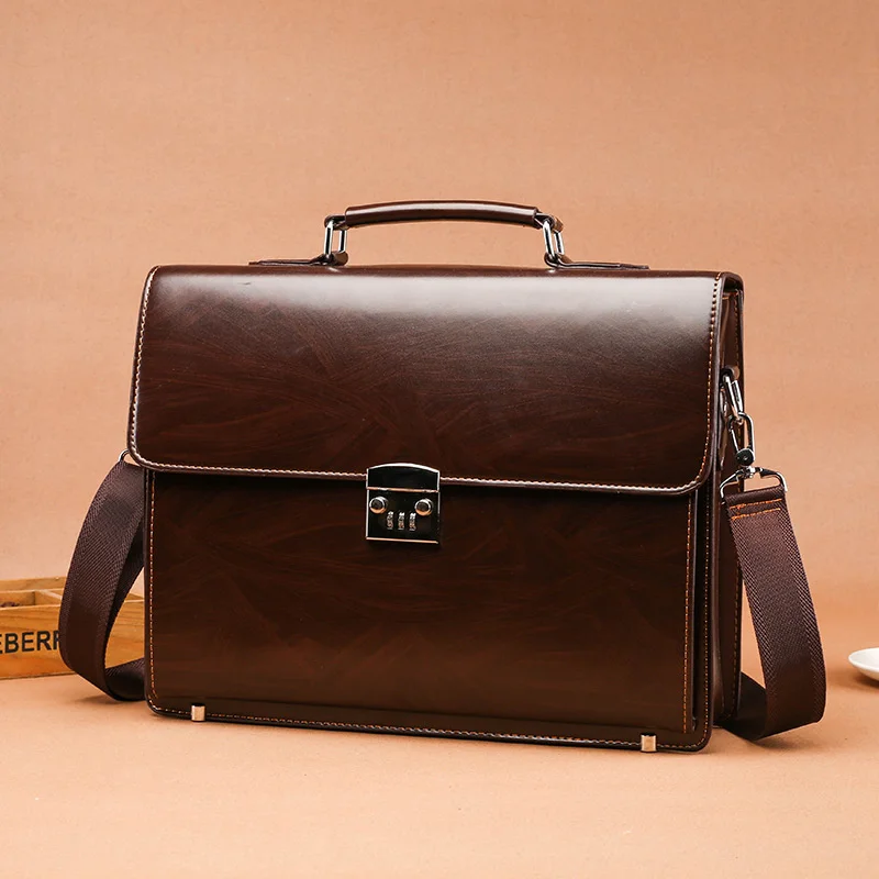 Men's bag office bags laptop portable code lock Business briefcase large capacity shoulder messenger computer luxury handbags