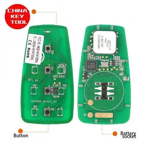 Фото 1 шт. Autel IKEYAT004CL AT004CL универсальный смарт-дистанционный ключ 4 кнопки AUTEL SMART KEY для смарт-ключа Autel для KM100 IM508 IM608 №4