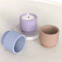 cement candle cup silicone mold concrete cup wax mold creative home furnishing articles mold tool