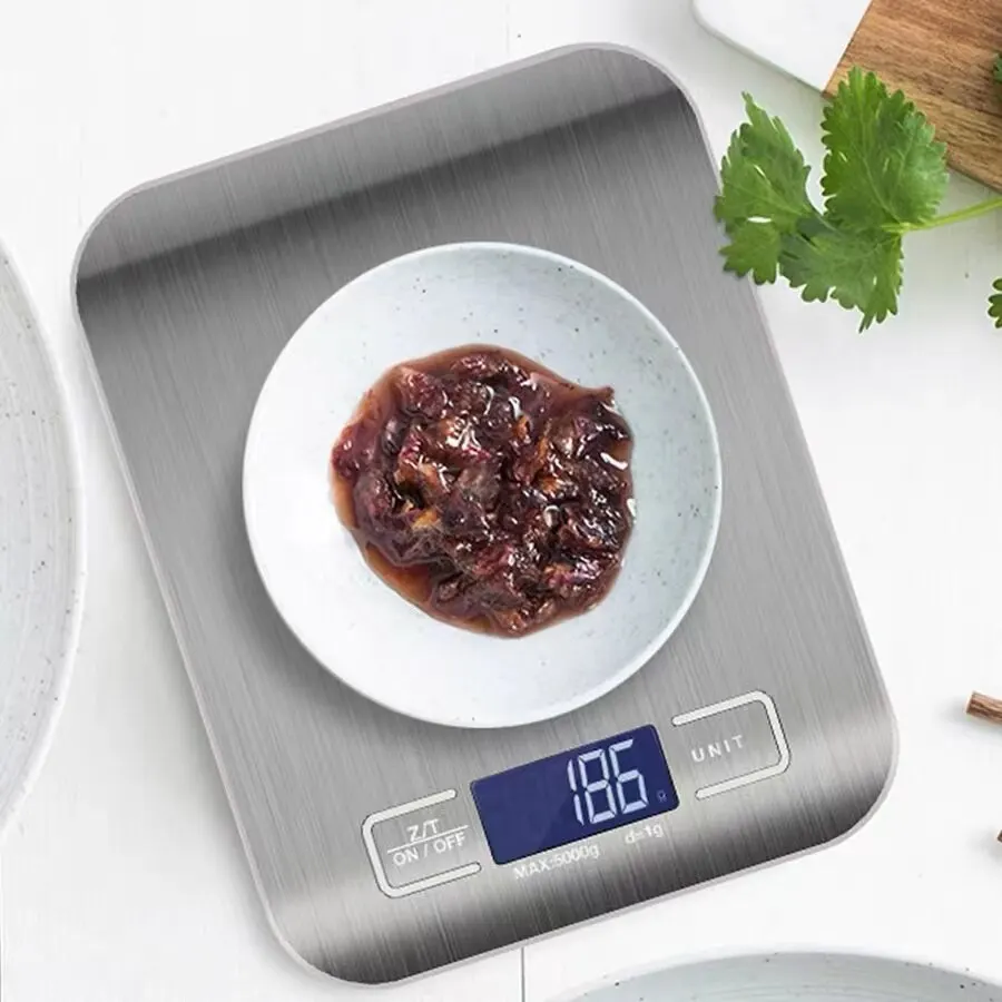10KG Kitchen Scales Stainless Steel Weighing For Food Diet Postal Balance Measuring LCD Precision Electronic images - 3