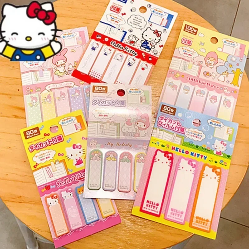 

Kawaii Sanrio Hello Kitty My Melody Little Twin Star Cartoon Index Paper Sticky Note Planner Cute Anime Memo Student Stationery
