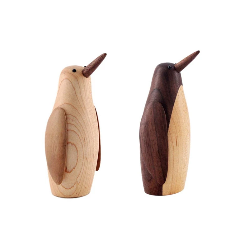 

Denmark Wood Small Penguin Ornaments American Country Soft Decor Housing Model Study Desktop Wooden Play Equipment