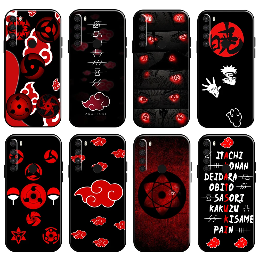 

Akatsuki Uchiha Itachi Sharingan For Xiaomi Redmi 8 8A Redmi Note 8 8T Pro Phone Case Coque Carcasa Soft Funda Liquid Silicon