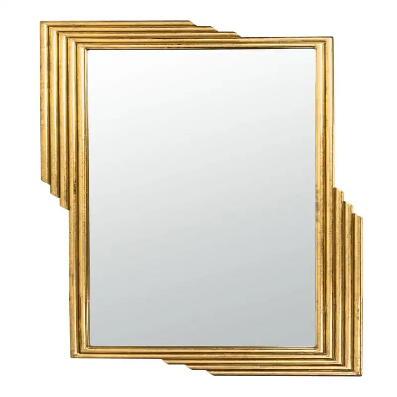 

Radiant Lines Rectangular Mirror, Gold Foil