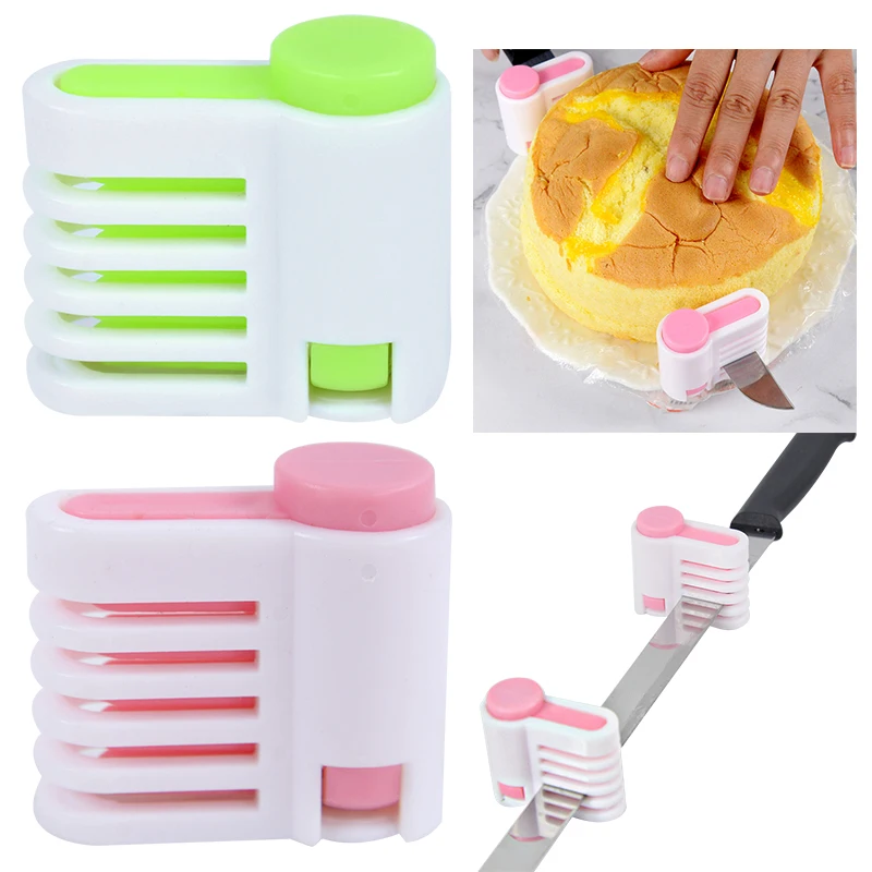 

2Pcs 5 Layers Kitchen Cake Bread Slicer Cutter Toast Bread Fix Knife Separator Leveler Wedding Birthday Party Baking Cake Tools