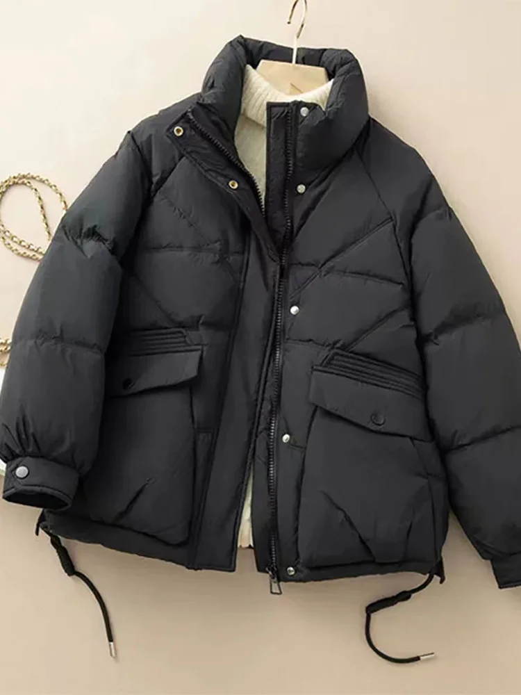 2024 зимнее новое модное женское пальто с хлопковой подкладкой короткий