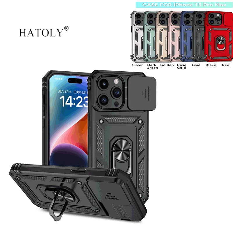 Чехол с кольцом-подставкой для Apple iPhone 15 Pro Max 14 1312