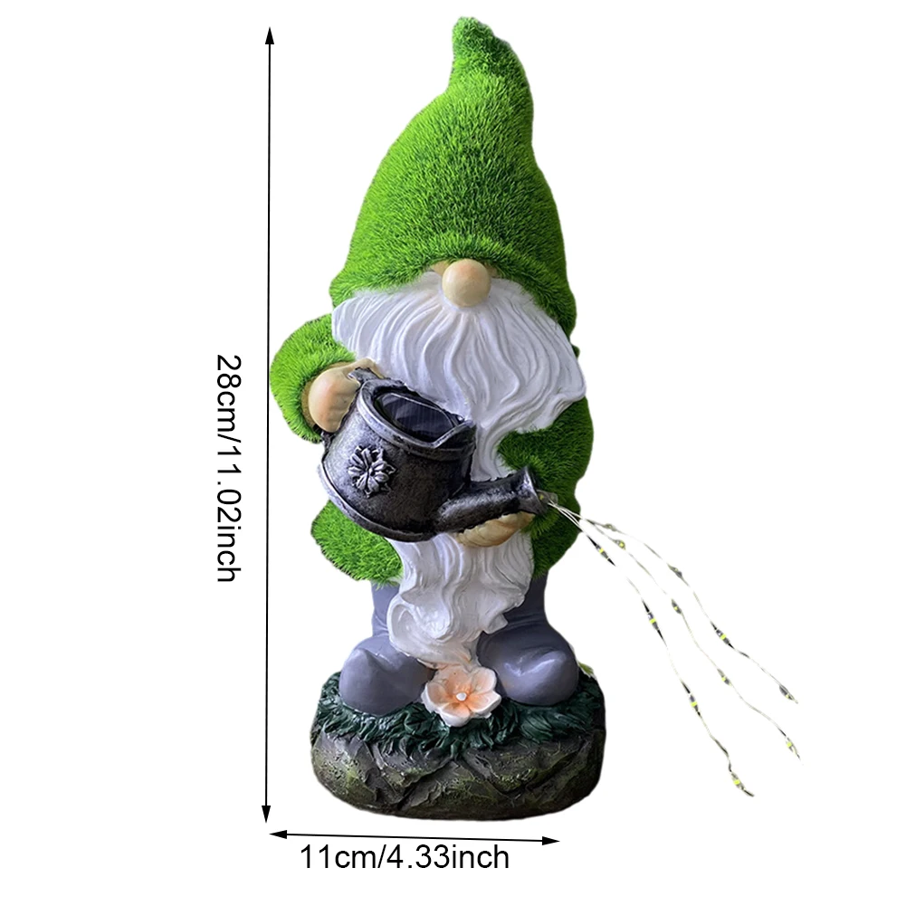 Миниатюрная Фигурка Чайника Гнома На Солнечной Энергии Водостойкая Полимерная