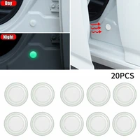 20pcs car door anti shock silicone pad luminous car door protection soundproof silent buffer stickers gasket crash pad