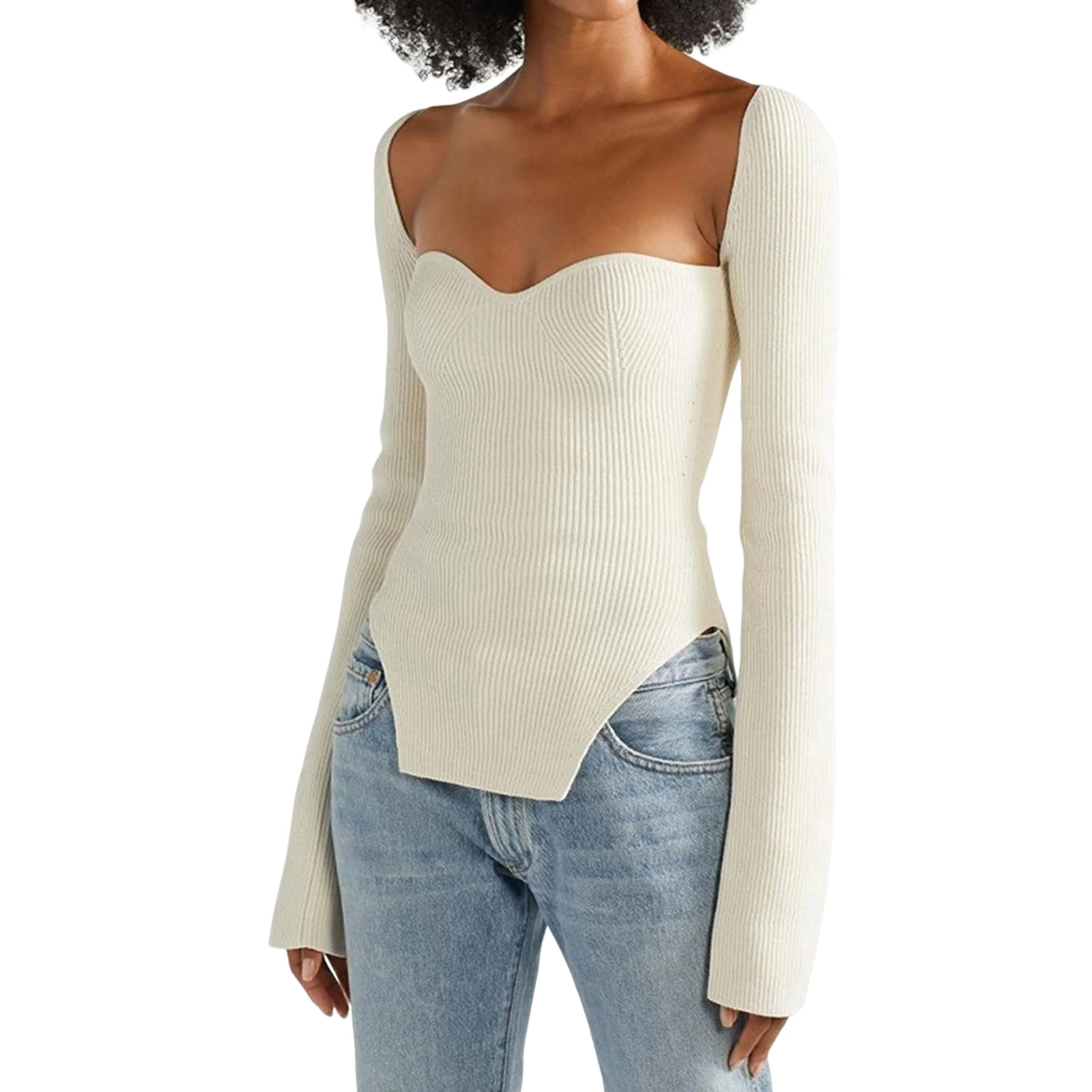 

Newly Women's Winter Casual Sweater Solid Color Cable Knit Sweater for School Office Lounge Daily