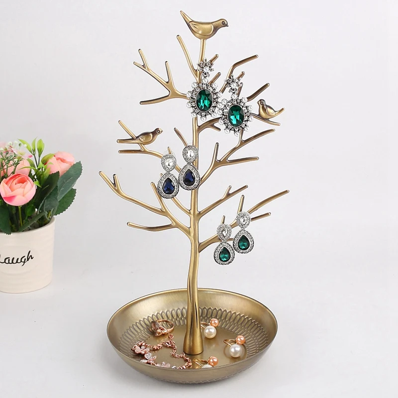 Bird Tree Jewelry Display Jewelry Stand Organizer Earring Holder Necklace Bracelet Rack Holder Display Jewelry Holder