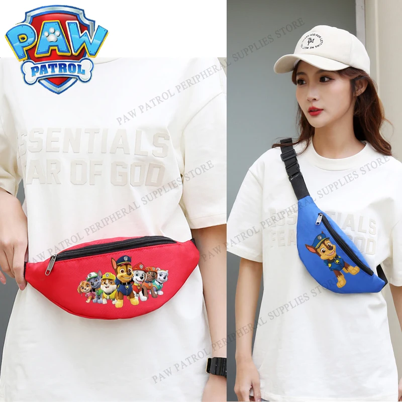 

Paw Patrol Chest Bag Children Kids Mini Shoulder Bags Outdoor Zipper Small Cartoon Chase Skye Dog