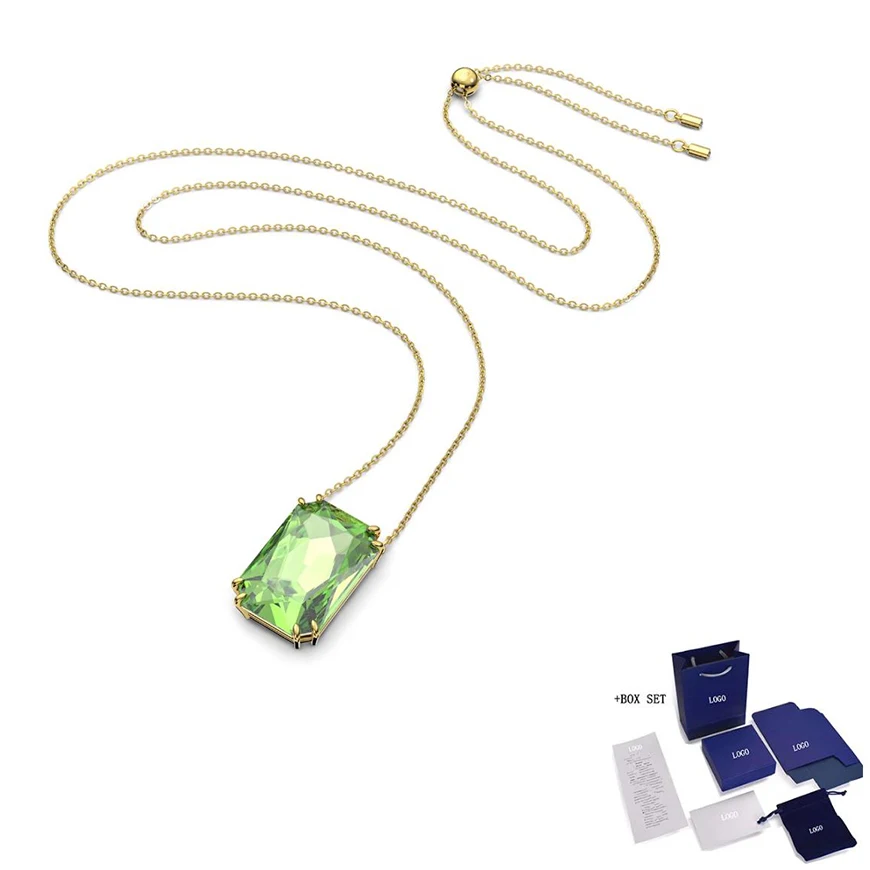 Женское прямоугольное ожерелье с подвеской в Королевском Стиле SWA простое