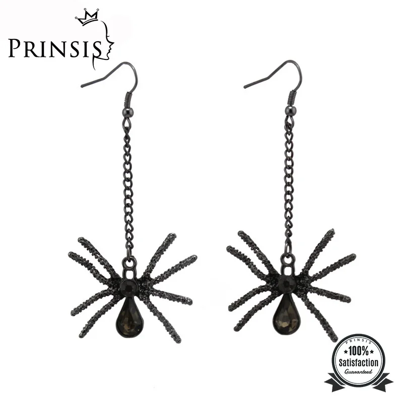 Женские серьги-подвески с пауками, 7,5 см