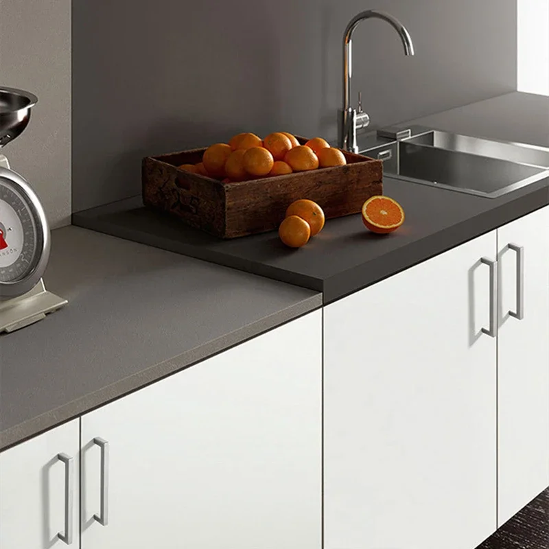 Квадратные матовые ручки для шкафа алюминиевый сплав черные кухонного ящиков