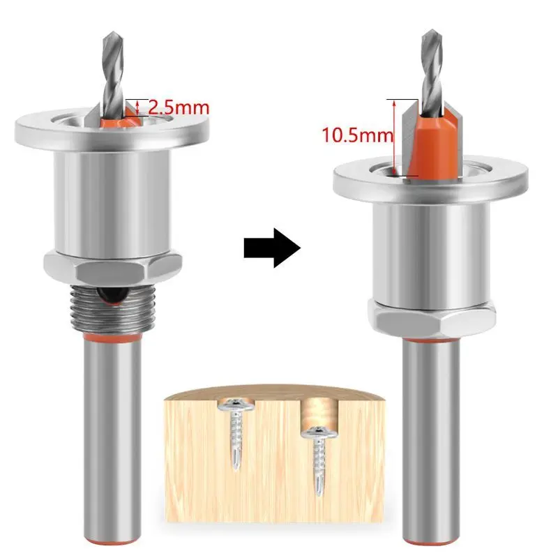 

Pousbo® Adjustable Countersink Drill Bit