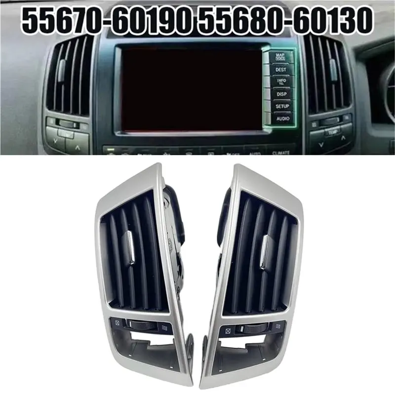Фото Снижение цены! Для Toyota Land Cruiser 200 2008-2015: решетки воздуховодов кондиционера (55670-60190, 55680-60130) для LC2 №3