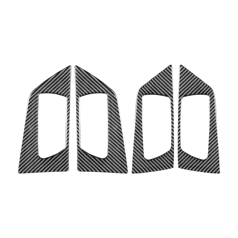 

Carbon Fiber Car Inner Door Handle Bowl Trim Cover Stickers for Toyota RAV4 2014-2019 LHD Accessories