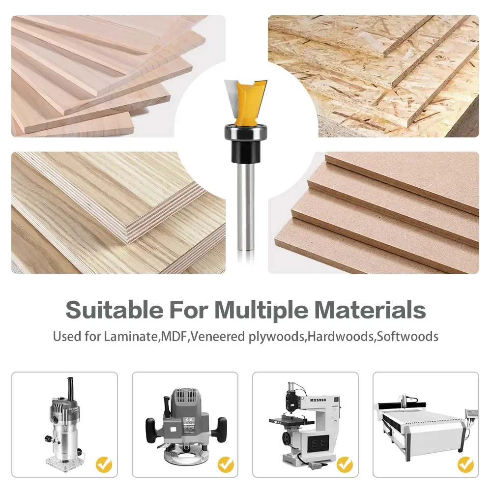 1 шт. 1/4 дюйма 6 мм фреза с хвостовиком твердосплавная Fresas Para Router Madera Tupia De Madeira