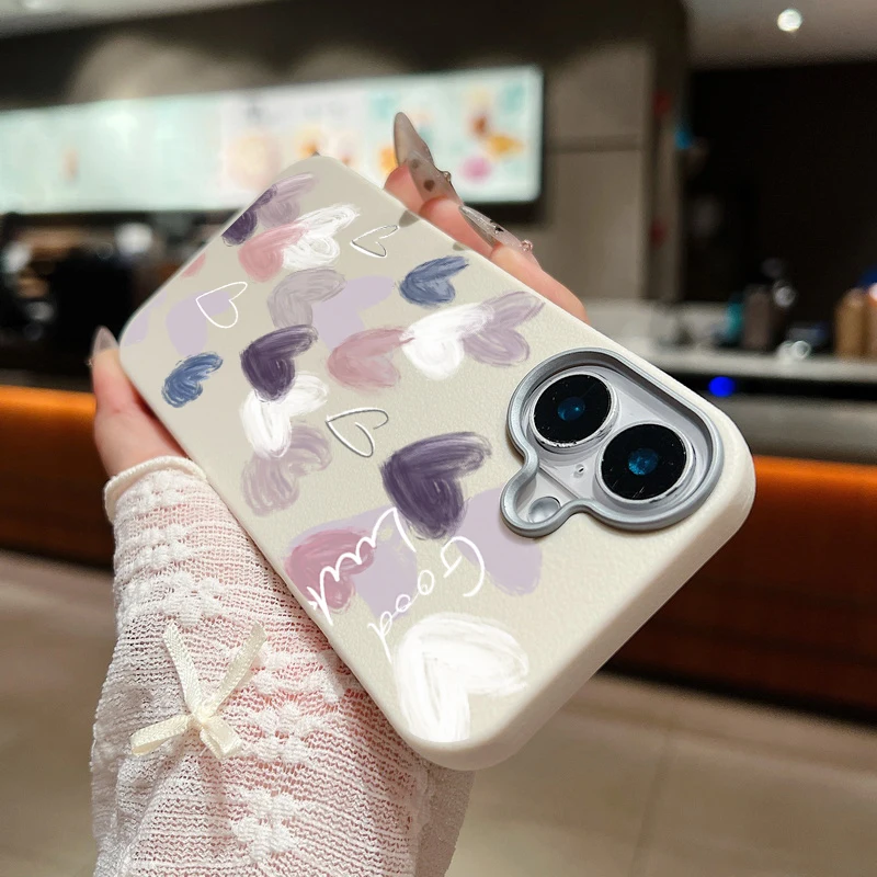 Чехол для iPhone 16 Pro Max роскошный силиконовый чехол ярких цветов с кожаной текстурой