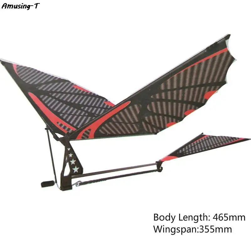 18Inches Eagle Carbon Fiber Imitate Birds Assembly Flapping Wing Flight DIY Model Aircraft Plane Toy