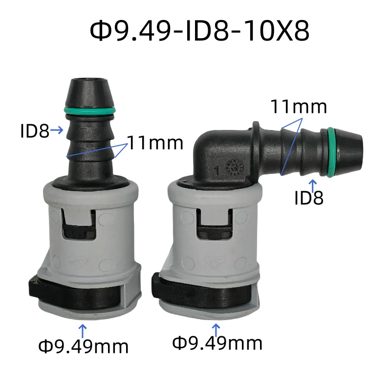 

Быстроразъемный соединитель для топливной линии 9,49 мм ID8 SAE 3/8, соединительные пластиковые фитинги для топливной трубы С Двойным Зажимом в для fiat, 2 шт. в партии