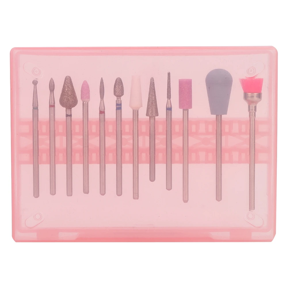 

12pcs Art Nail Ceramics Grinding Manicure Drill Head Polishing Tools Set (06)