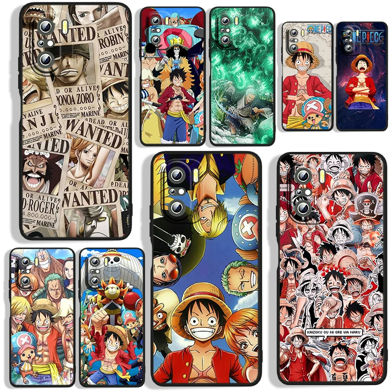 

Anime Oness Pieces Zoro Luffy Phone Case For Xiaomi Redmi K60E K60 K50G K50 K40S K40 K20 S2 6A 6 5A 5 Pro Ultra Black Soft Cover