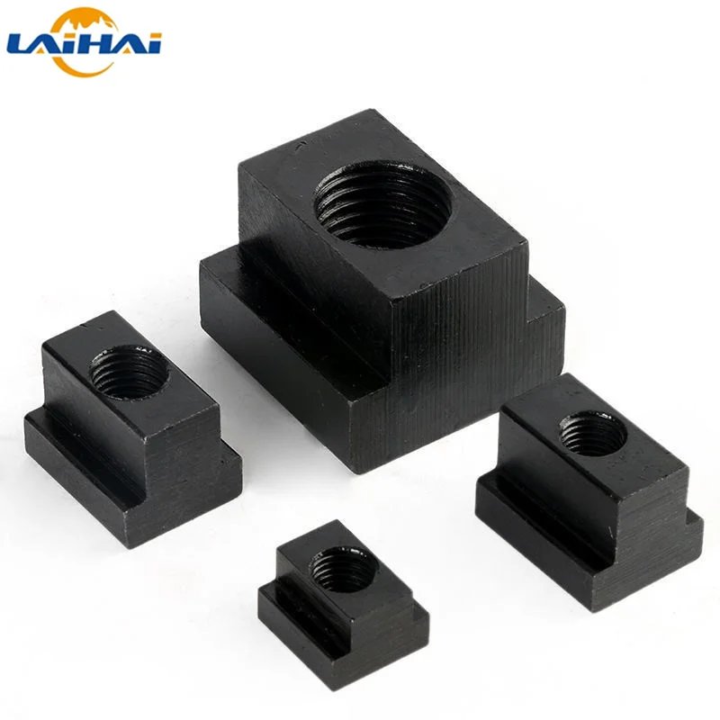 

2pcs M6 M8 M10 M12 M16 M18 Oxided 45# Steel Grade 8.8 Finish T-Slot HRC:23-32 T-nut T-block T-groove Pressing Plate Nut