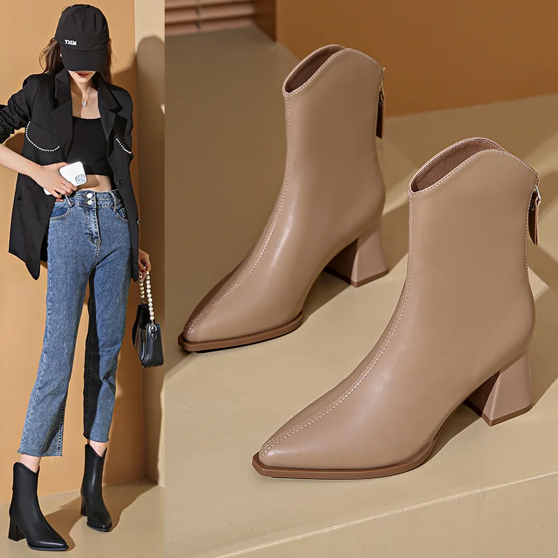 Женские резиновые сапоги Женская обувь Сапоги-Женские ботинки на молнии