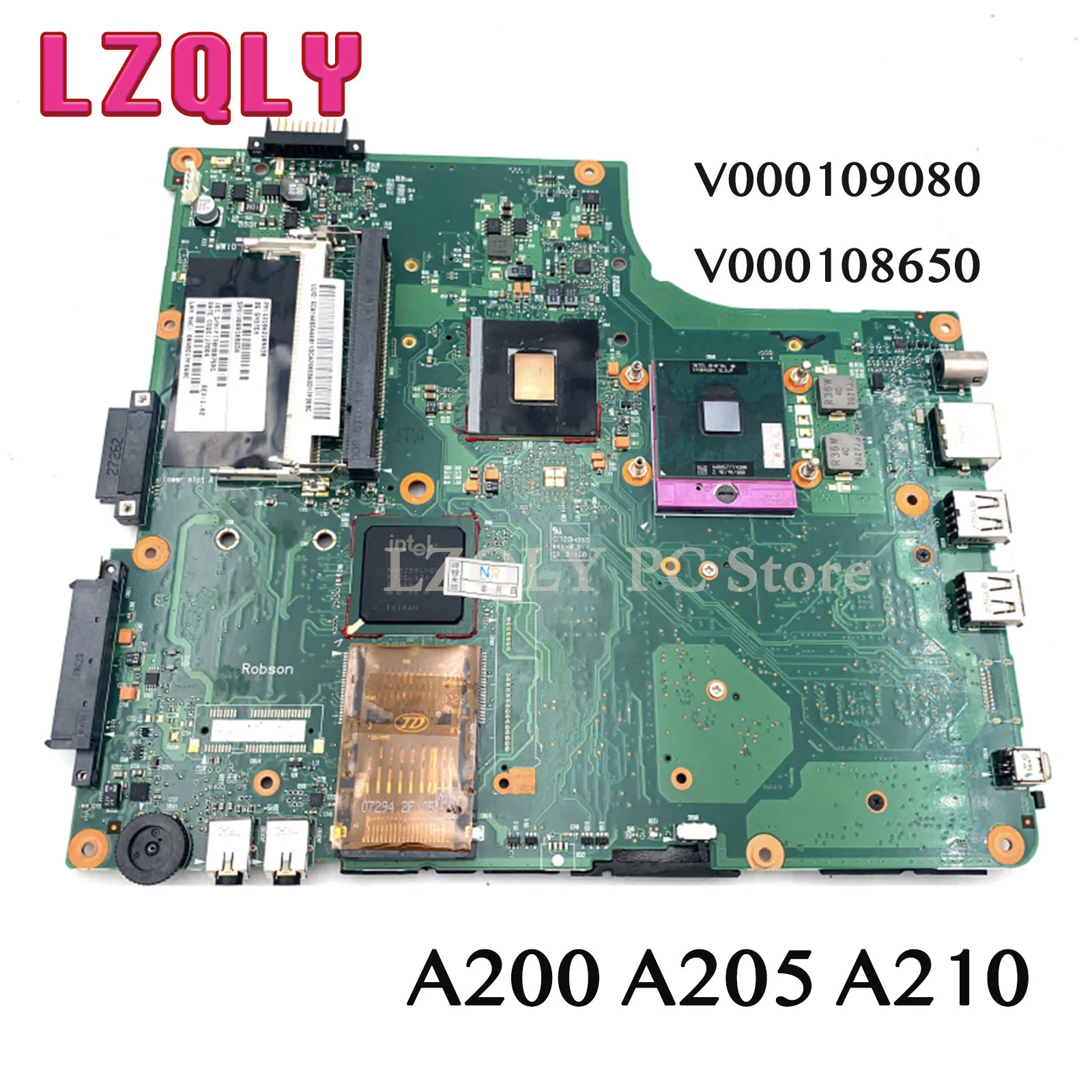 Материнская плата LZQLY для ноутбука V000109080 V000108650 6050A2109401-MB-A02 Toshiba Satellite A200 A205 A210 GM965 DDR2