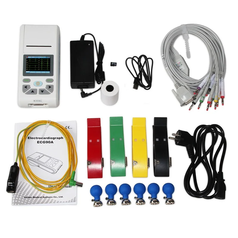 Сенсорный экран CONTEC ECG90A 12-канальный электрокардиограф ECG/EKG программное