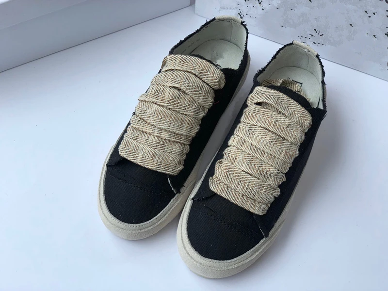 Женские холщовые кроссовки Maxdutti повседневная Винтажная обувь из воловьей кожи