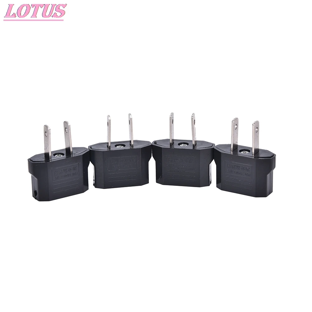 

4PCS New European Euro EU To US USA Plug Travel Charger Outlet Converter Adapter AC Power Plug Traveller Or Home USE Adapter Hot