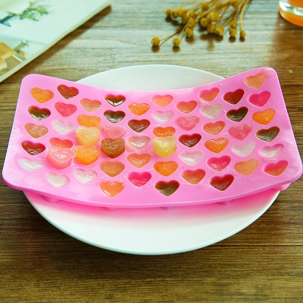 

55 Cavity Gummy Love Heart Shape Ice Cube Chocolate Silicone Mold Fondant Molds Valentine Candy Mould Cake Decorating Tools
