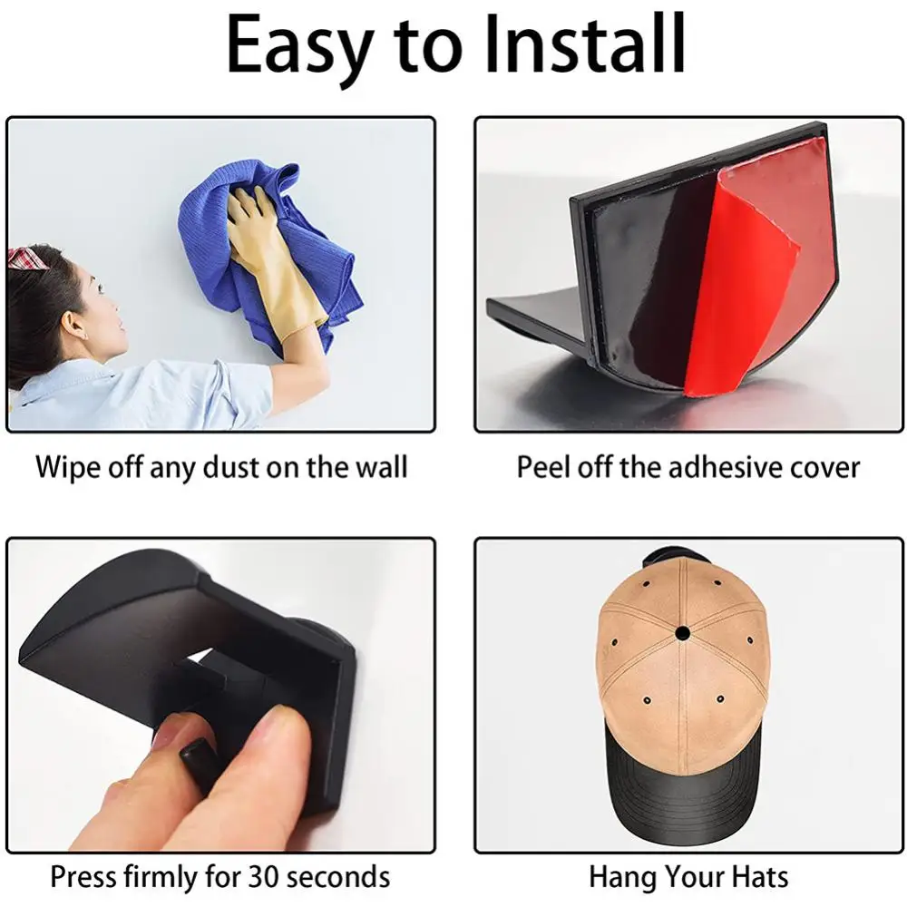 Держатель для шляпы минималистичный органайзер бейсболок настенный крючок