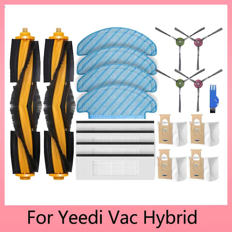 

For Yeedi Vac Hybrid / Vac Max / Vac 2 / Vac 2 Pro / Vac Station Robot Vacuum Spare Parts Main Side Brush Hepa Filter Mop Rag