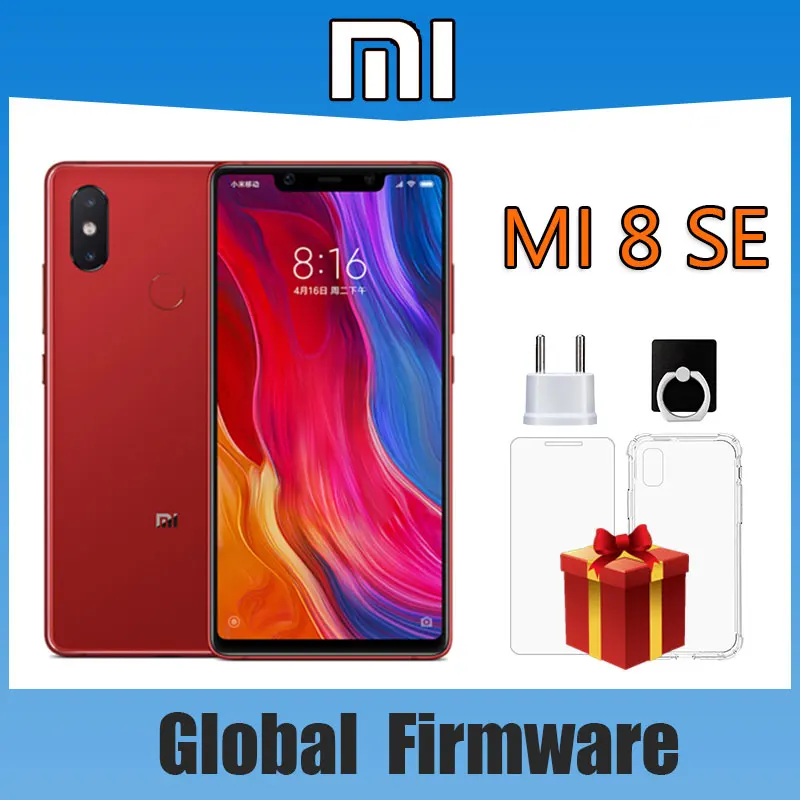 Original Xiaomi  MI 8 SE Cellphone, With Phone Case, Dual SIM Smartphone 3120mAh Baterry Android Cell Phone (Random Color）