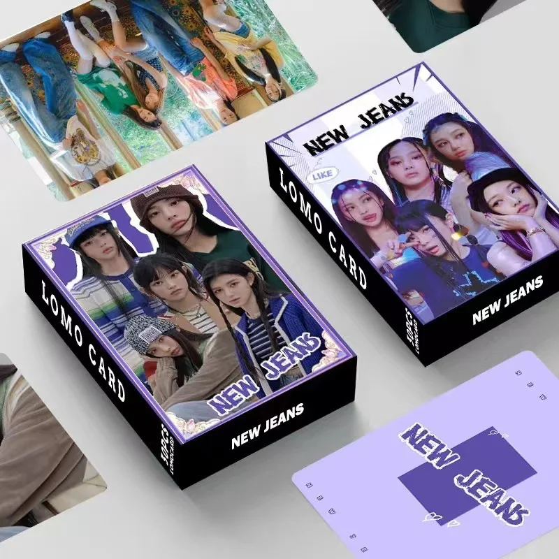 

KPOP STOCK NEW JEANS double-sided 30 LOMO Cards HD Photo Small Cards