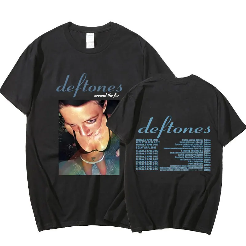 

Deftones Around The Fur Tour Band Concert T-Shirt for Men and Women Punk Hippie Goth Retro Grunge Tees Summer Cotton T Shirt