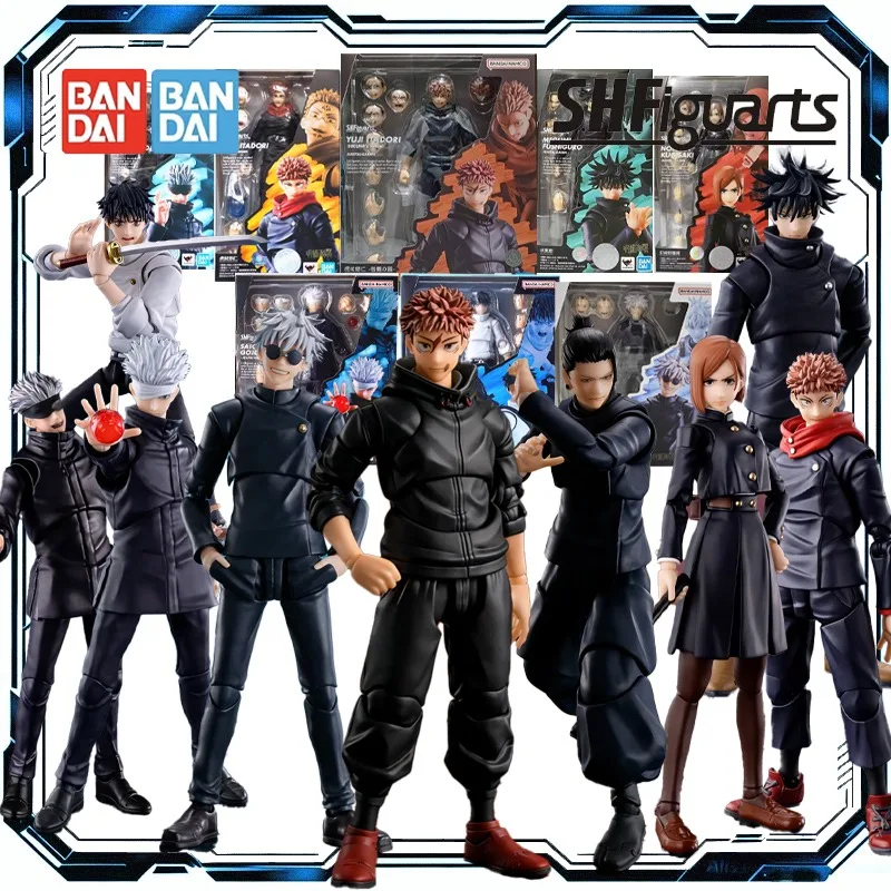 Фото Оригинальные фигурки Bandai S.H.Figuarts: Юдзи Итадори, Сукуна, Годжо, Тоуи, Фушигуро, Нобара, Кугисаки — игрушки-фигурки для мальчиков и девочек, подарок №1
